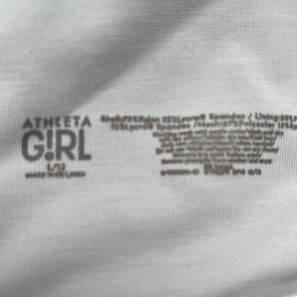 Athleta girl white sports bra Size L/12